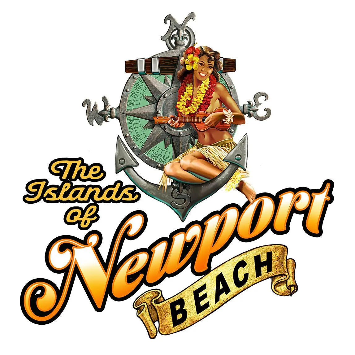 - NPB Tee -  The Islands of Newport Beach T Shirt in White, by Rick Rietveld