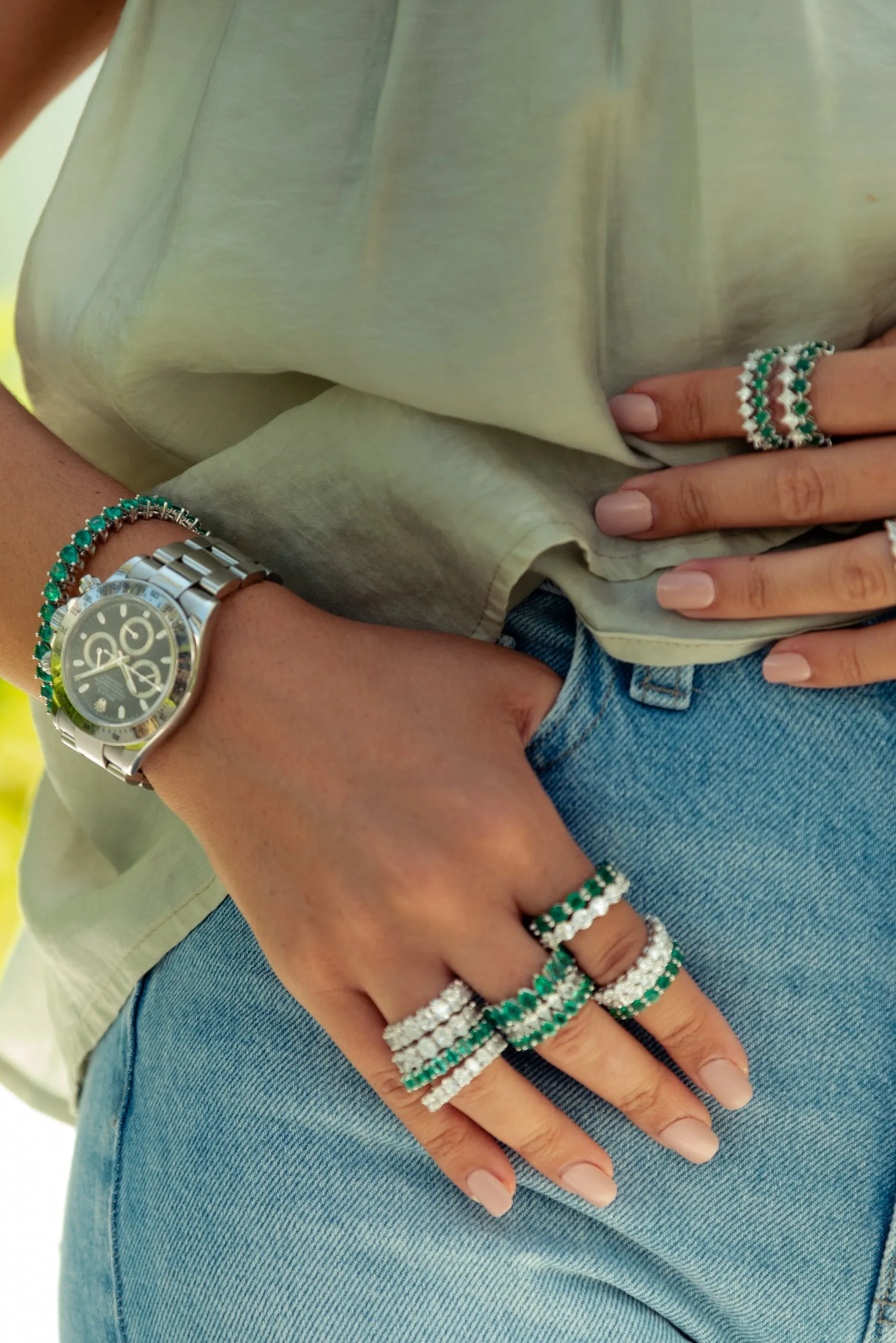 0.20ct Princess Emerald Eternity Ring