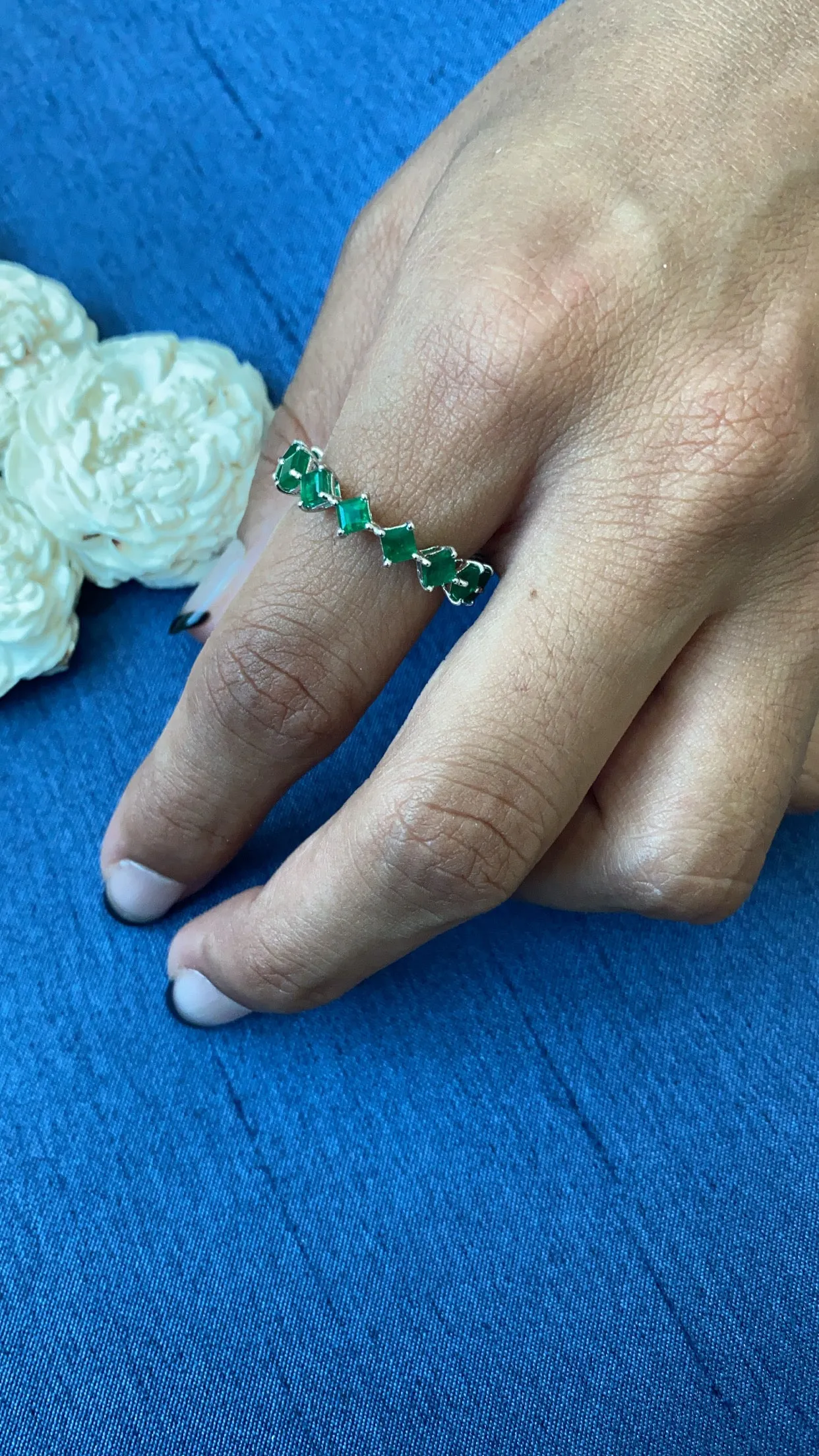 0.20ct Princess Emerald Eternity Ring