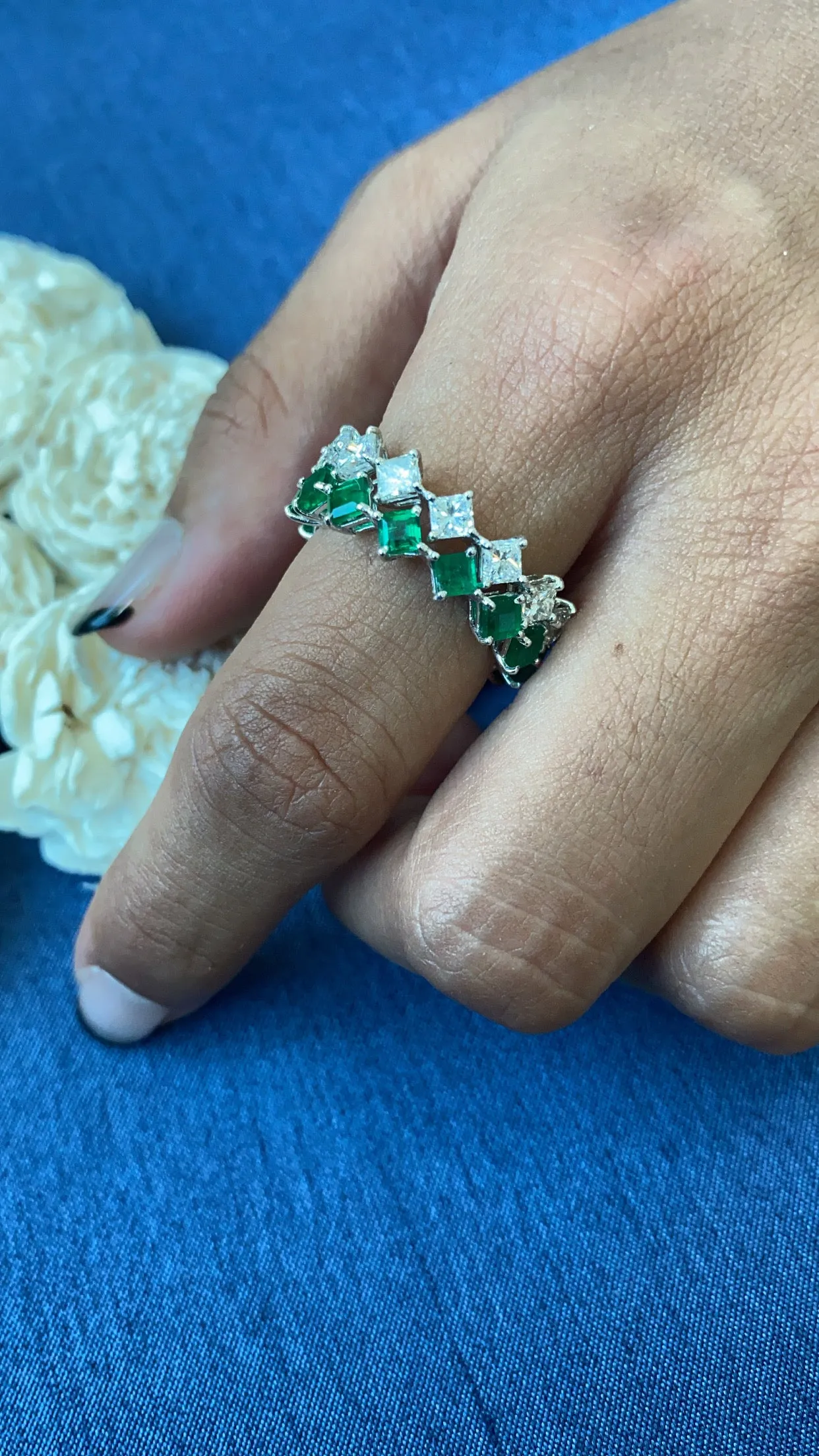 0.20ct Princess Emerald Eternity Ring