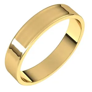10K Yellow 4 mm Flat Ultra-Light Band Size 10.5