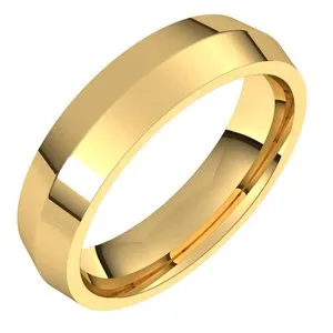 10K Yellow 5 mm Knife Edge Comfort Fit Band Size 9.5