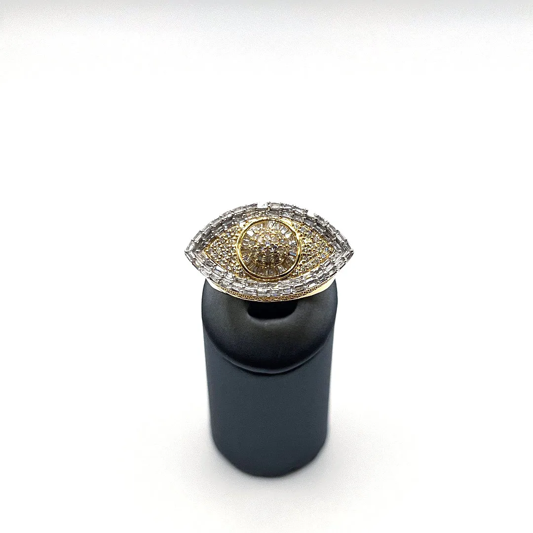 10KT DIAMOND EYE RING