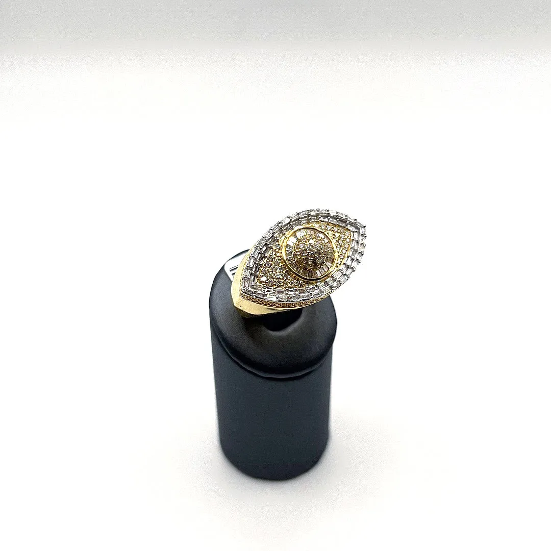 10KT DIAMOND EYE RING