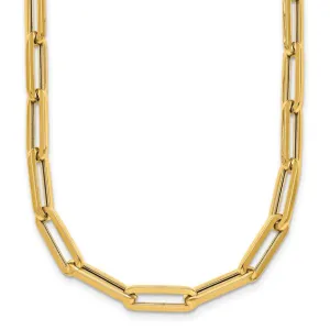 14K Gold Paperclip Link Necklace 24"
