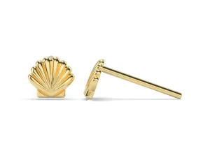 14K Single Shell Earring