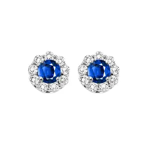 14KT White Gold & Diamond Classic Book Color Ensembles Fashion Earrings  - 3/4 ctw