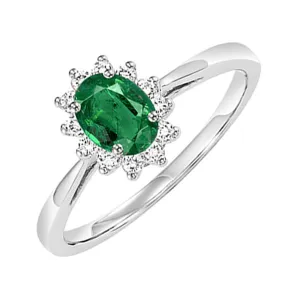14KT White Gold & Diamond Classic Book Color Ensembles Fashion Ring  - 1/5 ctw