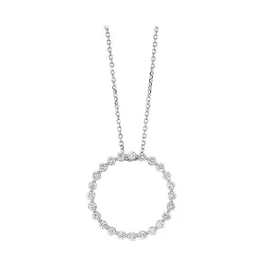14KT White Gold & Diamond Classic Book Single Prong Neckwear Pendant  - 1/2 ctw