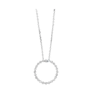 14KT White Gold & Diamond Classic Book Single Prong Neckwear Pendant  - 1/4 ctw