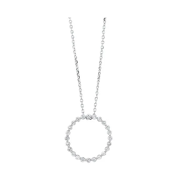 14KT White Gold & Diamond Classic Book Single Prong Neckwear Pendant  - 1/4 ctw