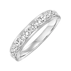 14KT White Gold & Diamond Diamond Overatures Band Ring  - 1/3 ctw