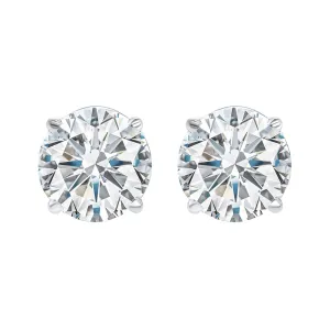 14KT White Gold & Diamond Fashion Earrings -1-1/2 ctw