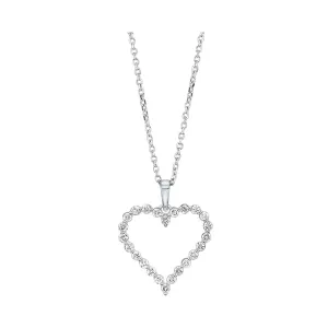 14KT White Gold & Diamond Pendant -  1/4 ctw
