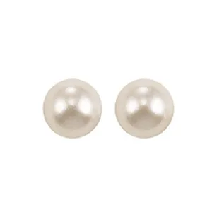 14KT White Gold Classic Book Akoya Pearl Stud Earrings