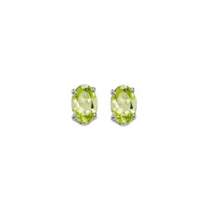 14KT White Gold Classic Book Color Stud Earrings