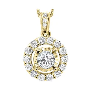 14KT Yellow Gold & Diamond Tru Reflection Neckwear Pendant    - 1 ctw
