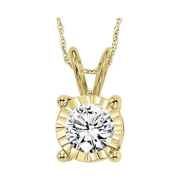 14KT Yellow Gold & Diamond Tru Reflection Neckwear Pendant    - 1/2 ctw