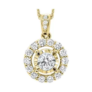 14KT Yellow Gold & Diamond Tru Reflection Neckwear Pendant   - 3/4 ctw