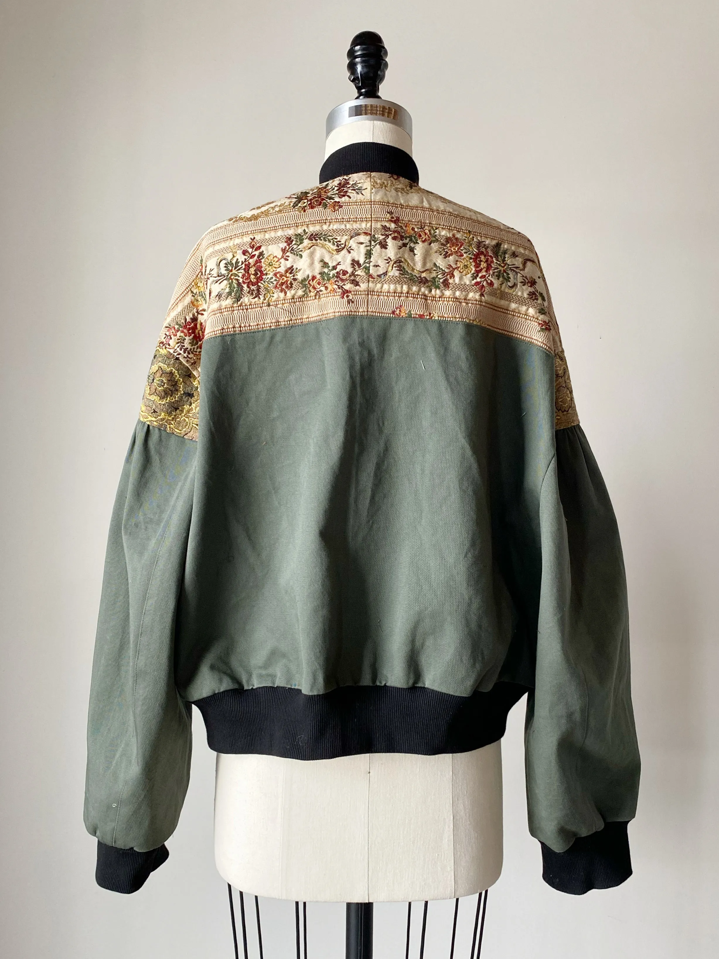 1920's jacquard sample bomber jacket
