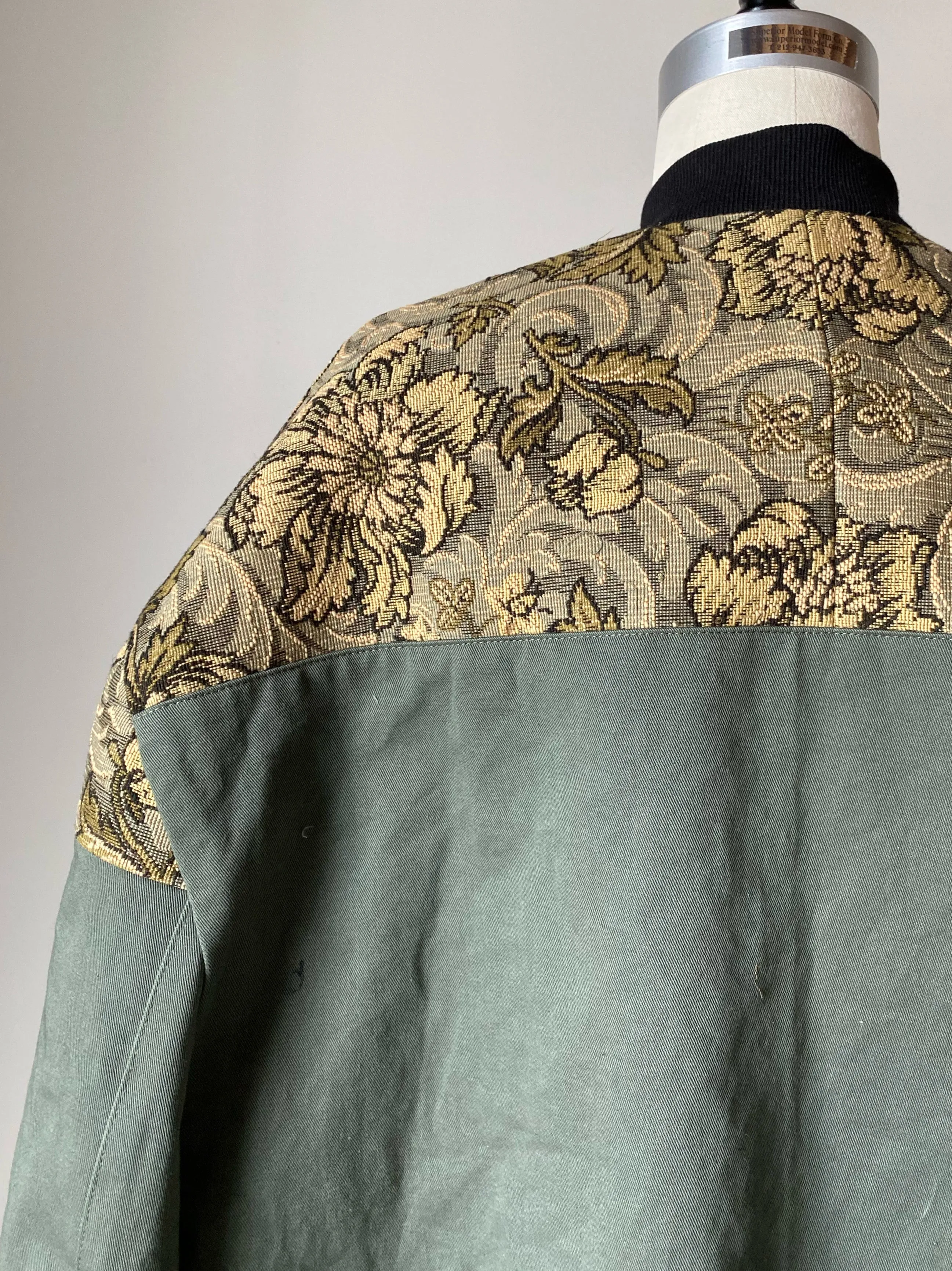 1920's jacquard sample bomber jacket