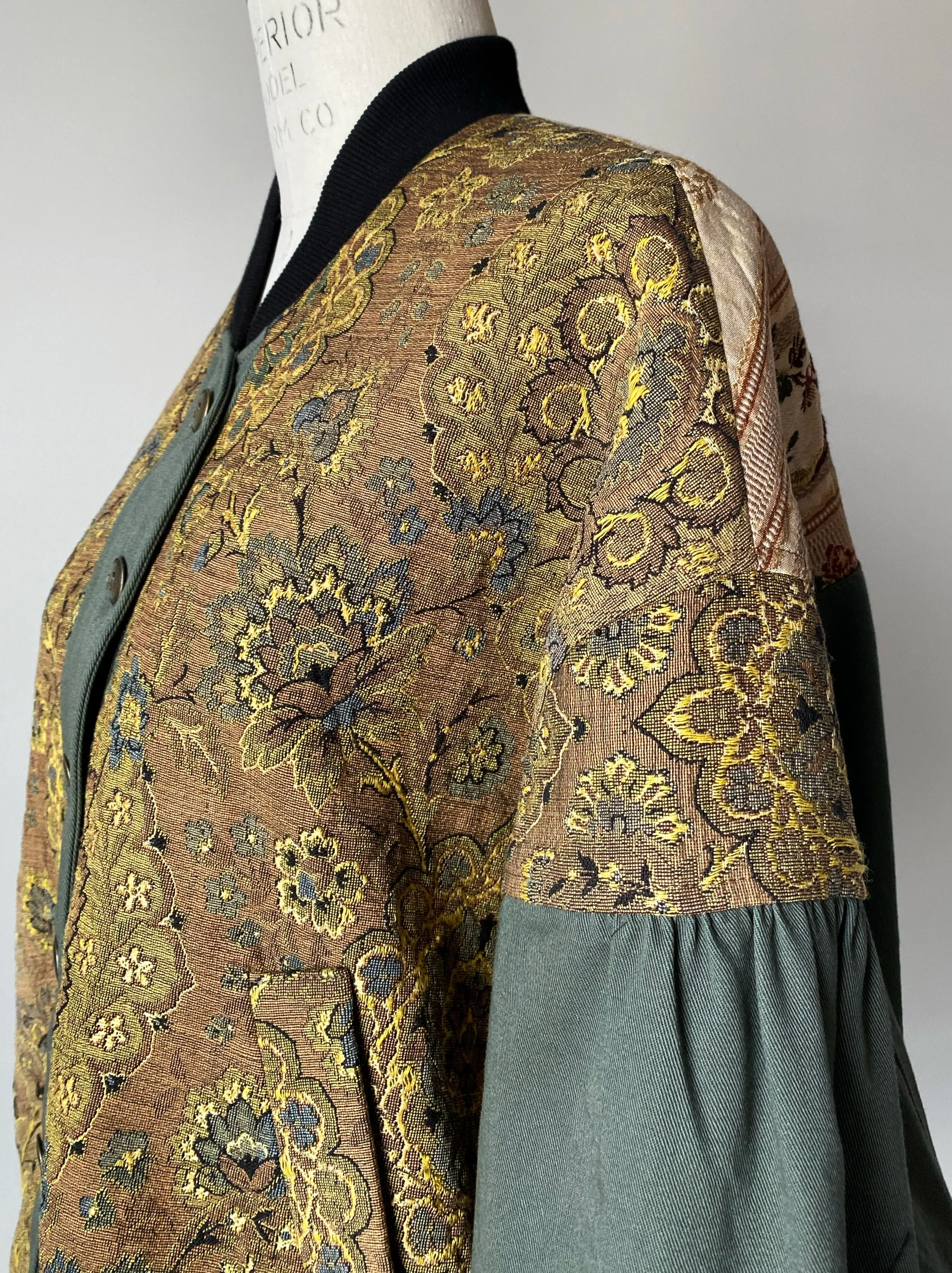 1920's jacquard sample bomber jacket