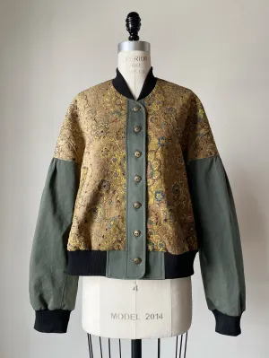 1920's jacquard sample bomber jacket