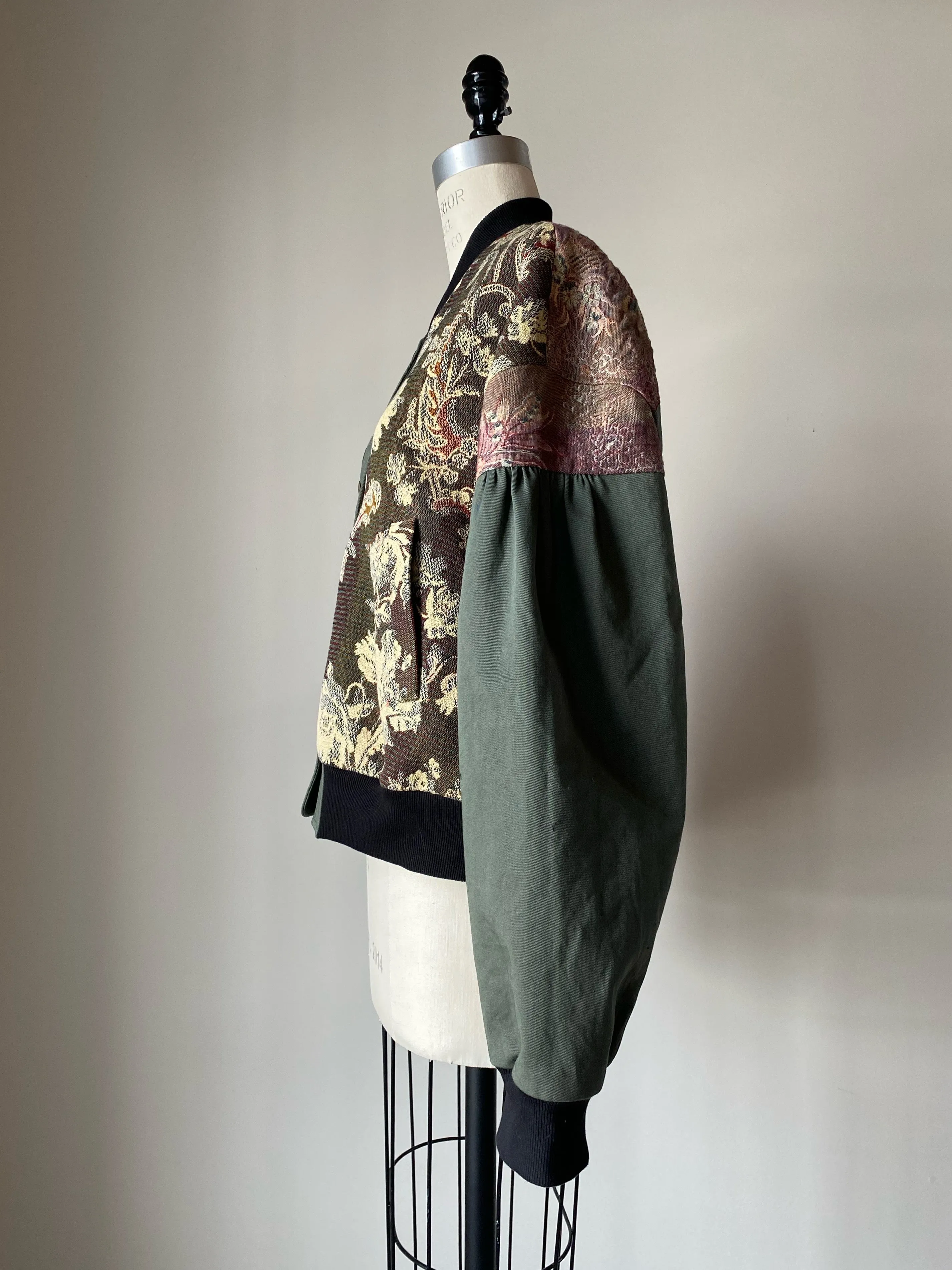 1920's jacquard sample bomber jacket