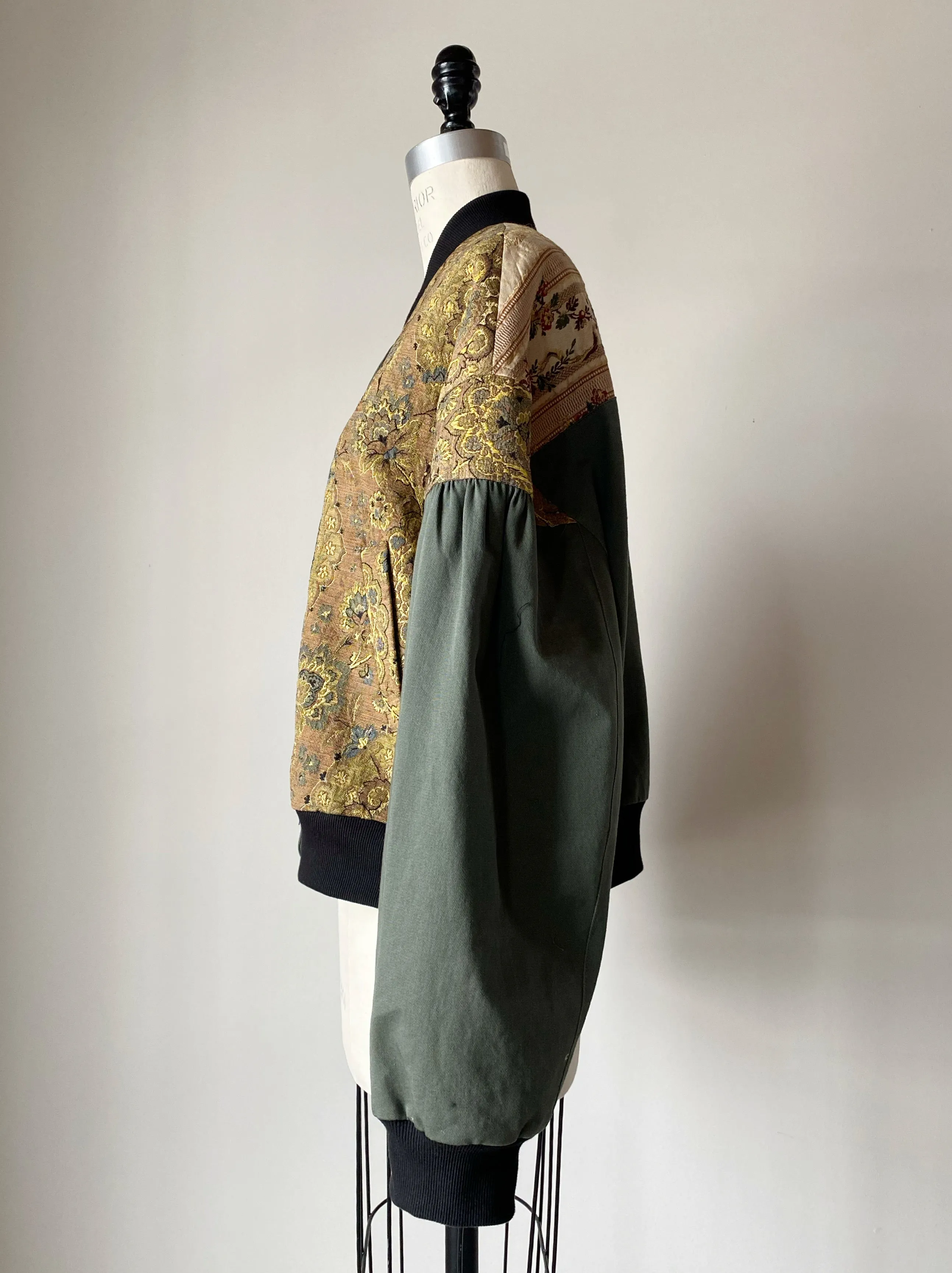 1920's jacquard sample bomber jacket