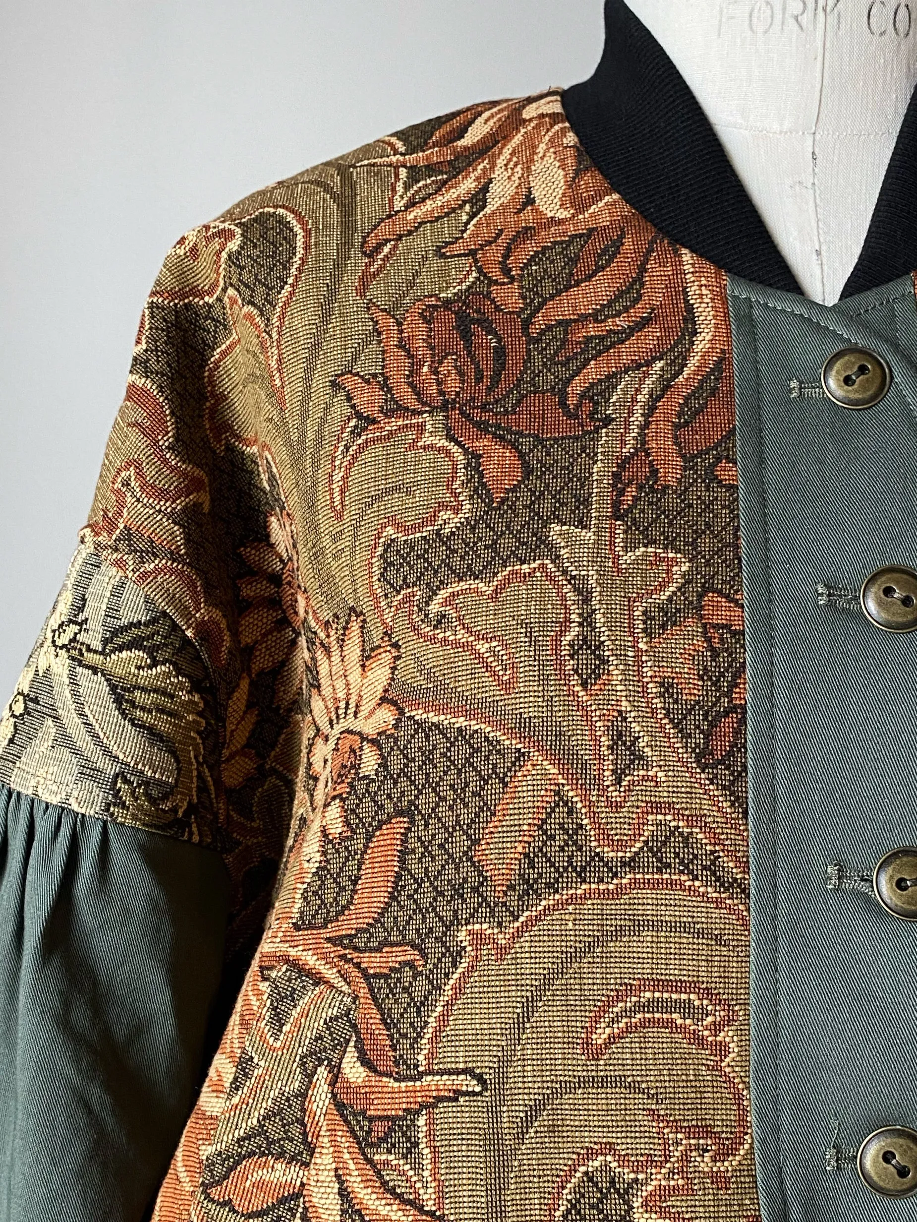 1920's jacquard sample bomber jacket