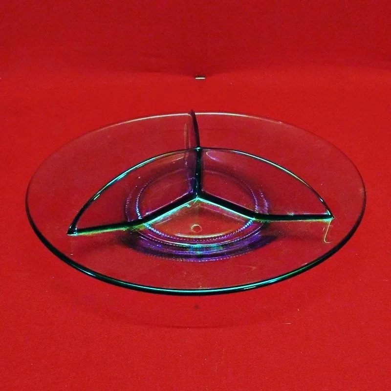 1930s Elegant Purple Divided Dish