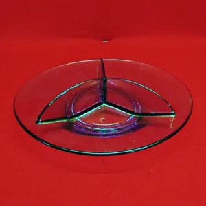 1930s Elegant Purple Divided Dish