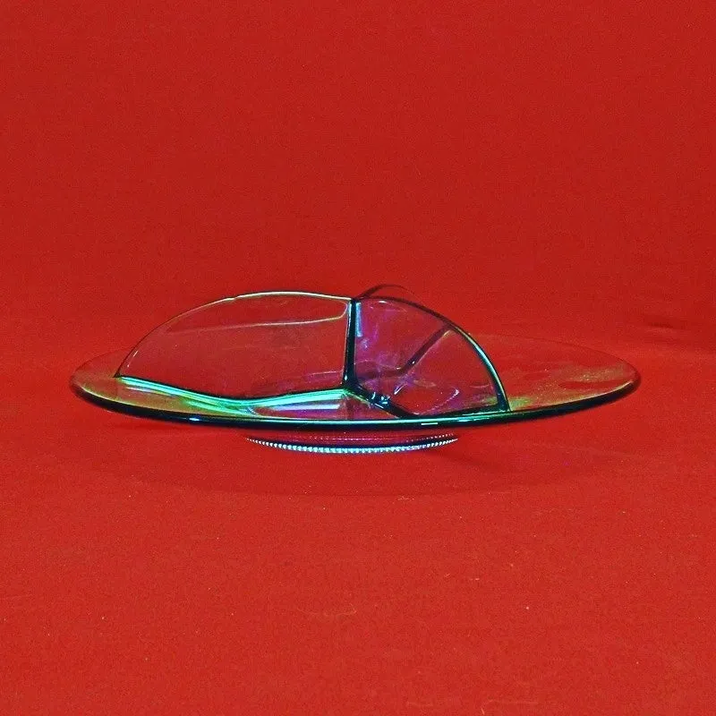 1930s Elegant Purple Divided Dish