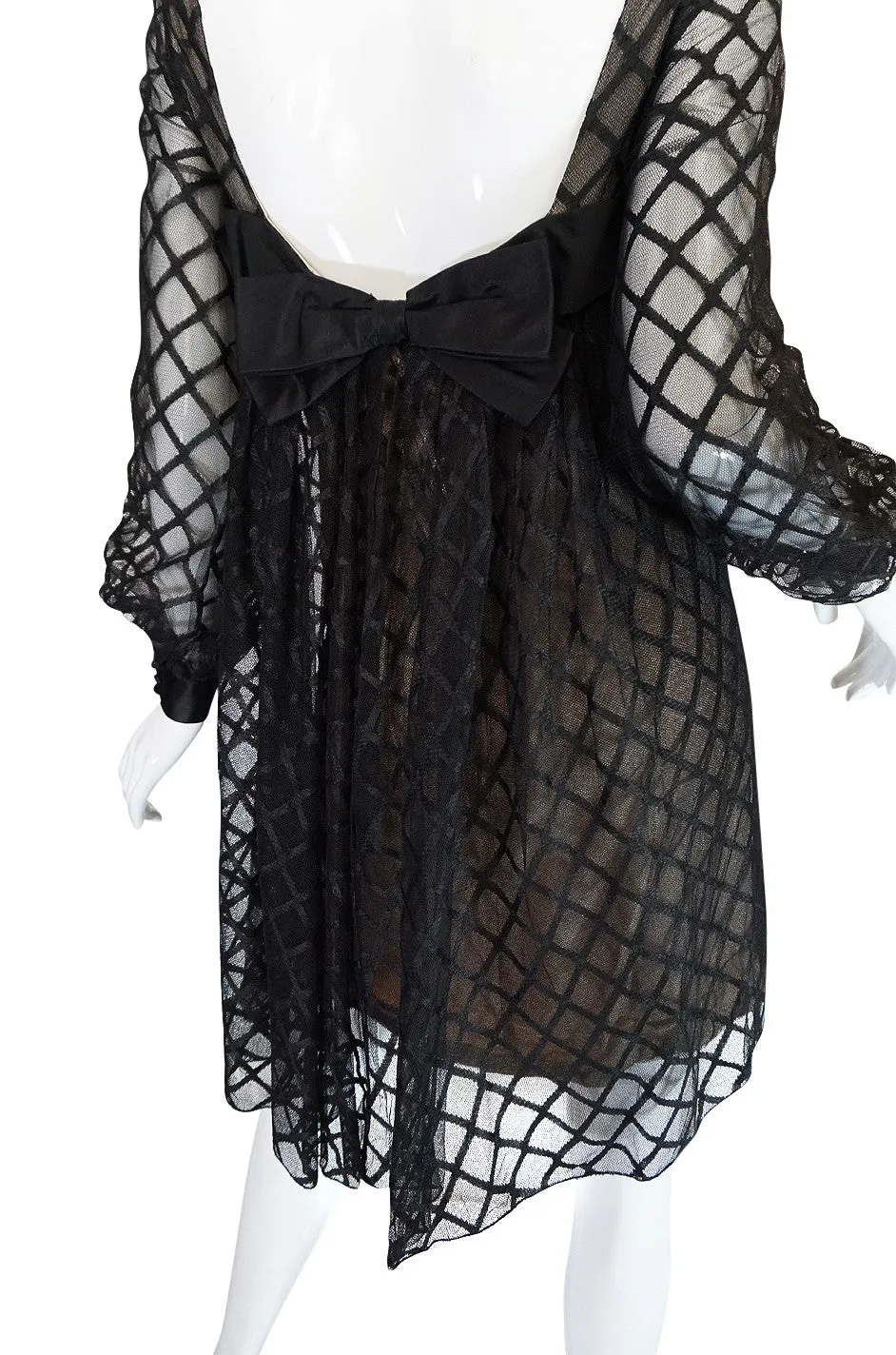 1960s Baby Doll Back Malcolm Starr Lace Dress