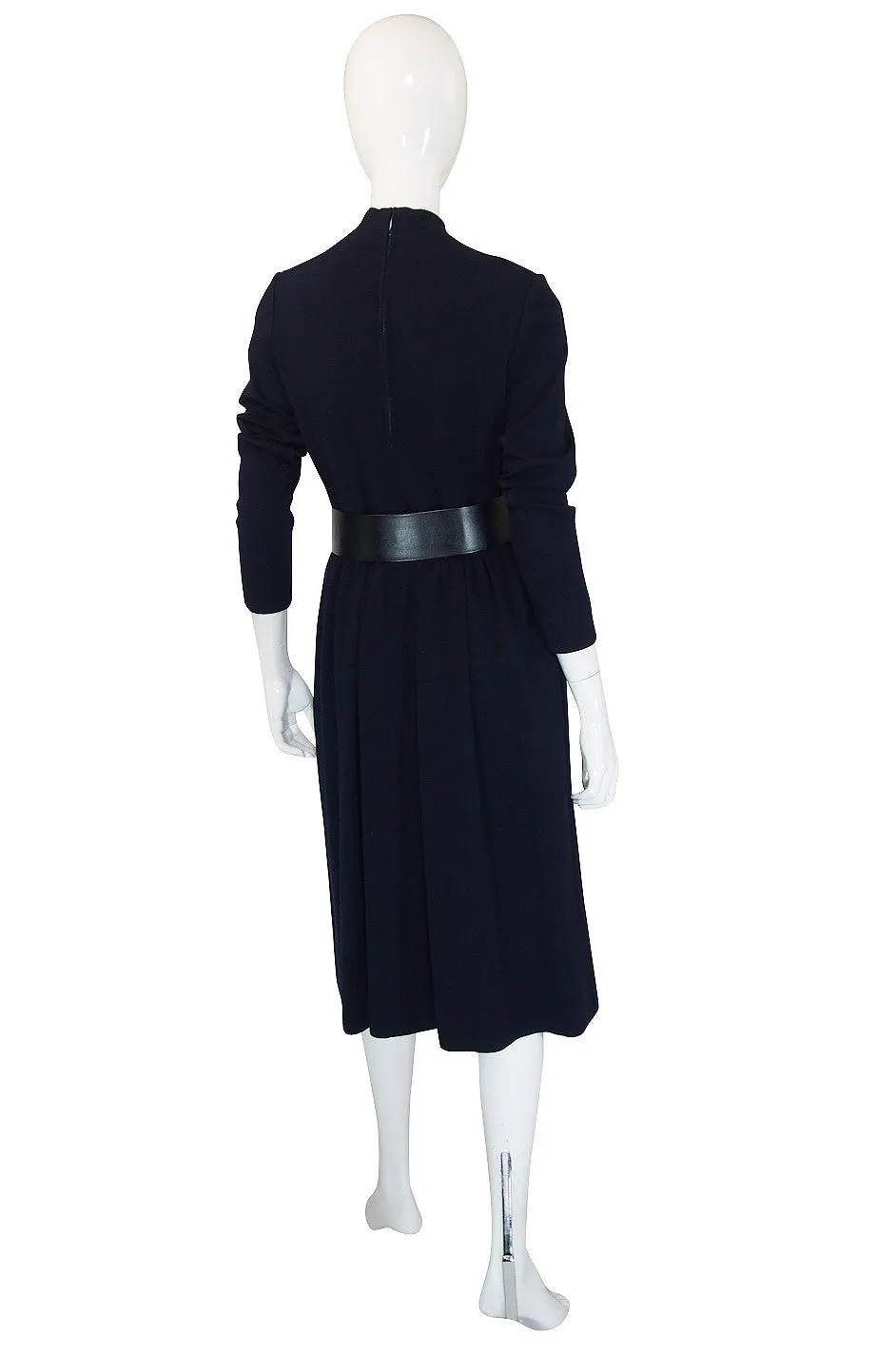 1960s Classic Norman Norell Blue Dress