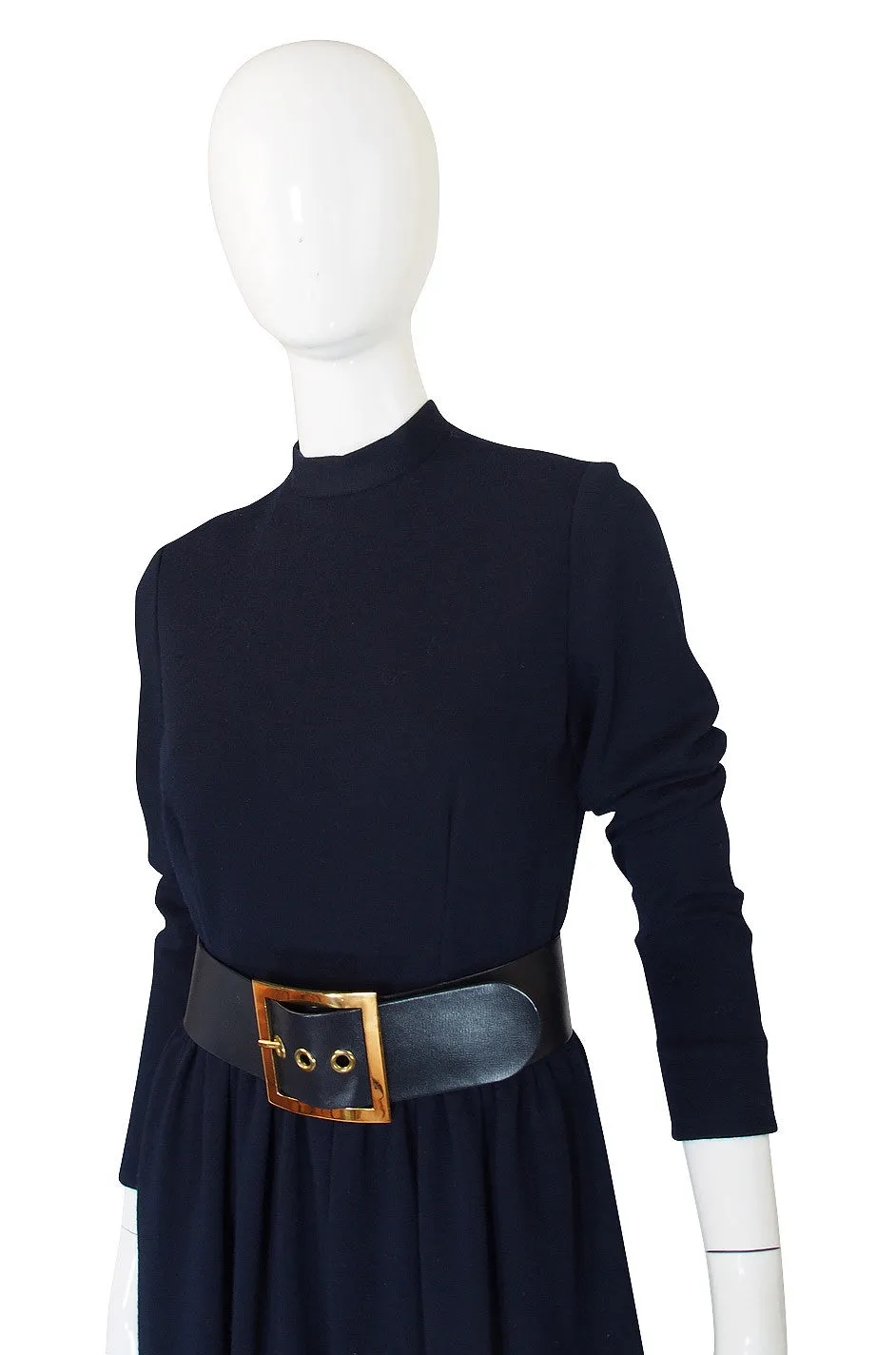 1960s Classic Norman Norell Blue Dress