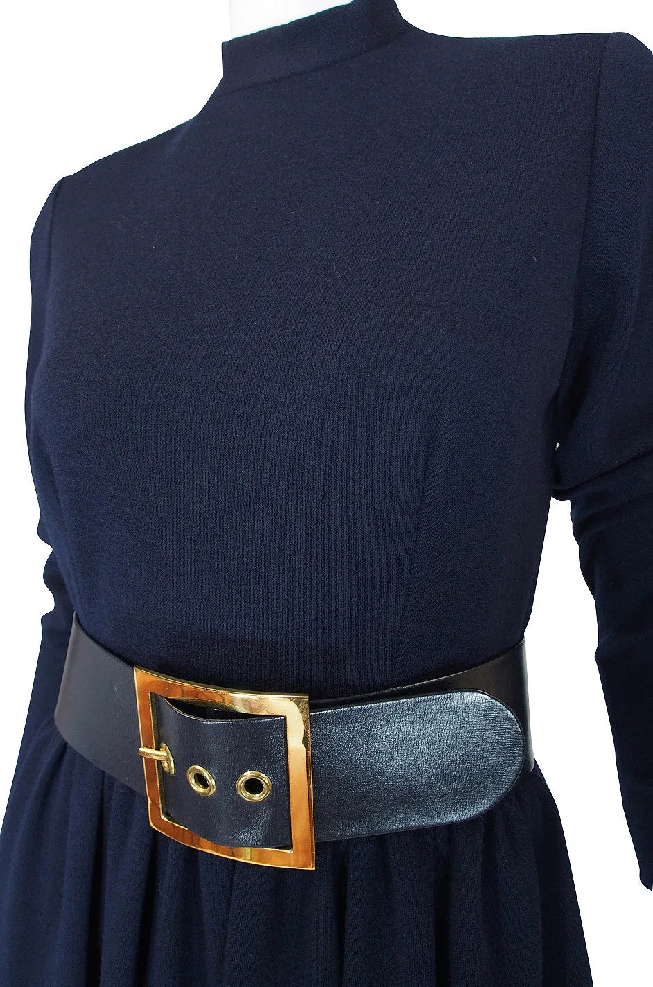 1960s Classic Norman Norell Blue Dress