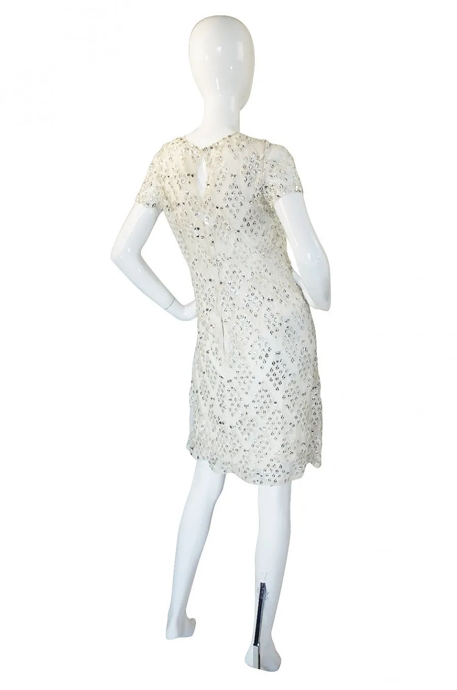 1960s Malcolm Starr Metal Snowflake Dress