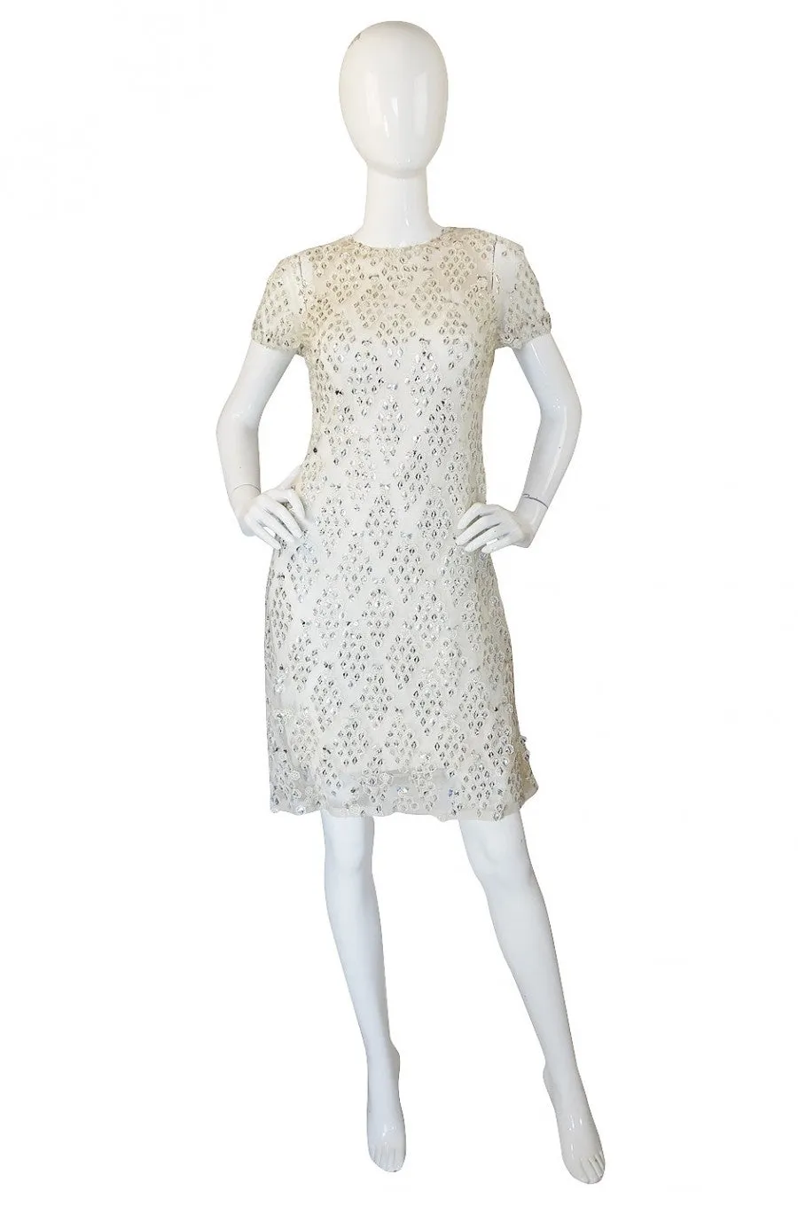 1960s Malcolm Starr Metal Snowflake Dress