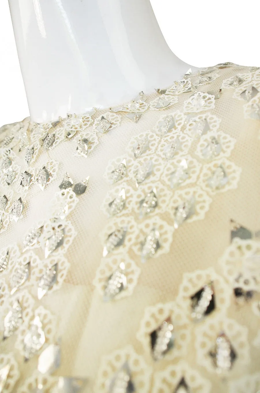 1960s Malcolm Starr Metal Snowflake Dress