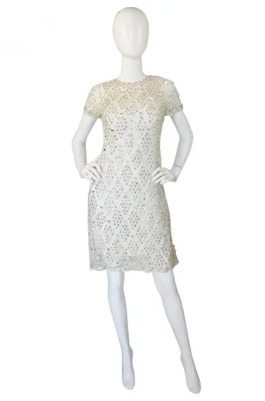 1960s Malcolm Starr Metal Snowflake Dress