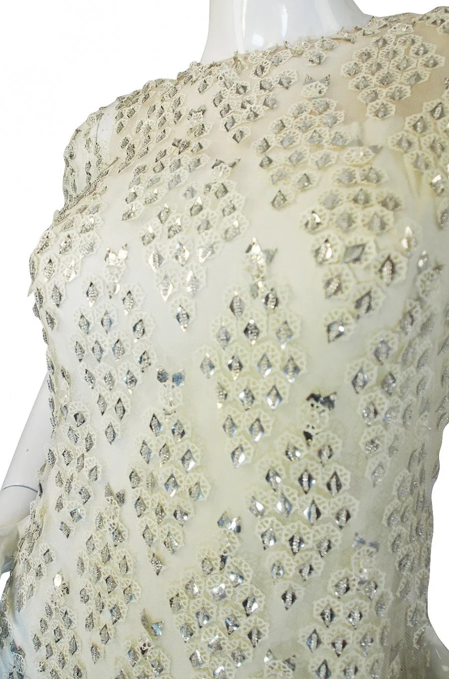 1960s Malcolm Starr Metal Snowflake Dress