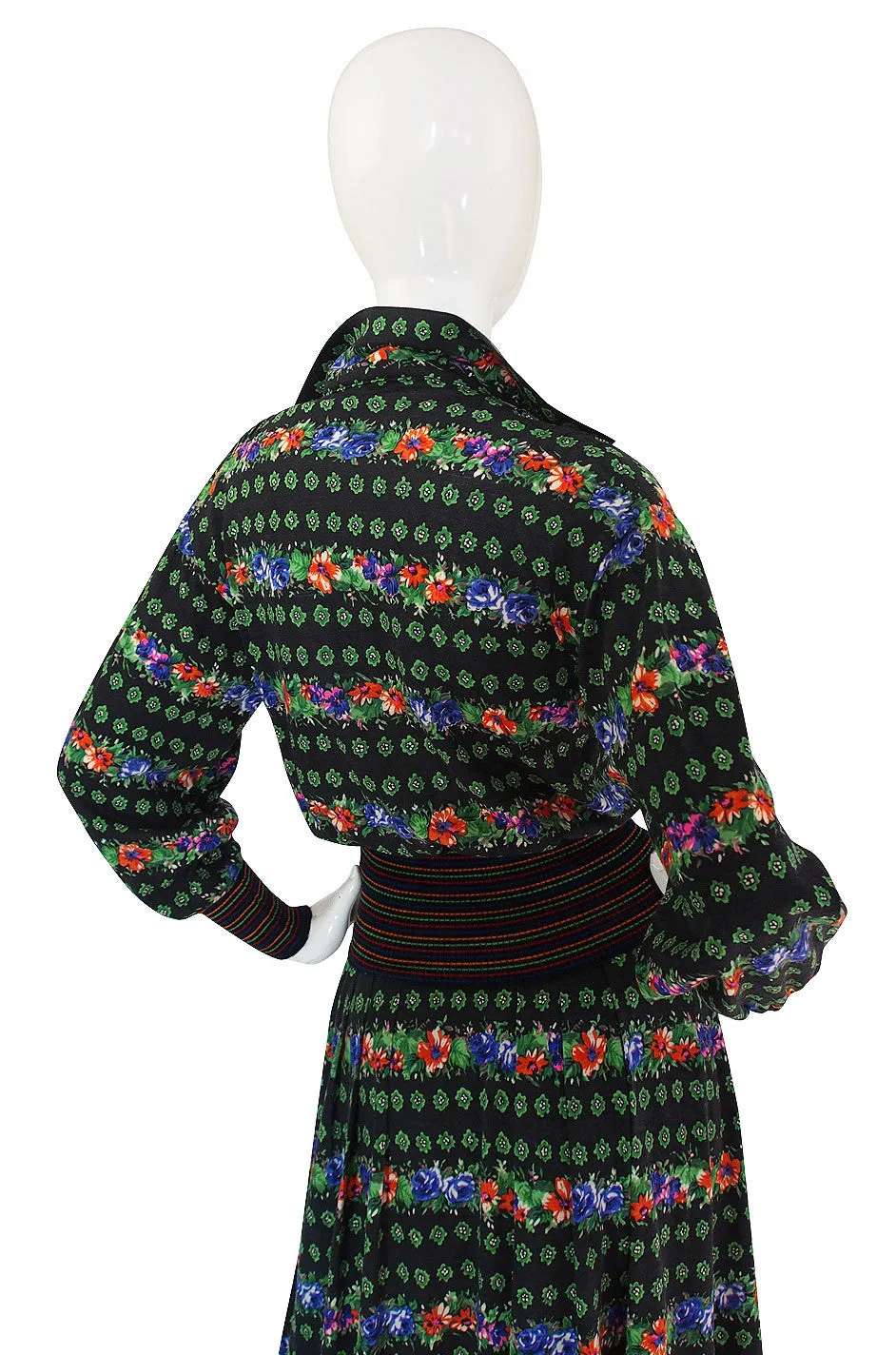 1970s Floral Missoni Maxi Skirt and Top Set