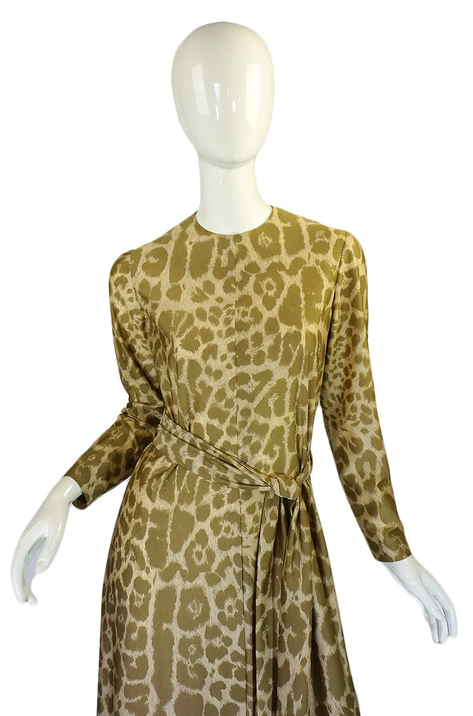1970s Nat Kaplan Couture Leopard Maxi
