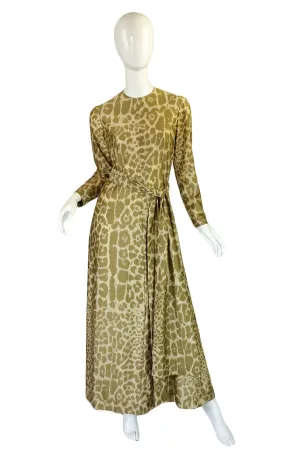 1970s Nat Kaplan Couture Leopard Maxi