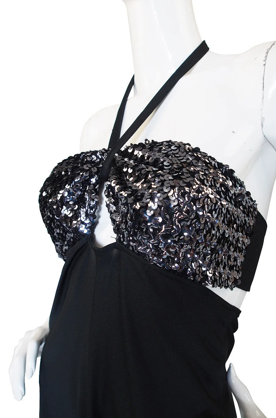 1970s Pierre Balmain Sequin Jersey Dress