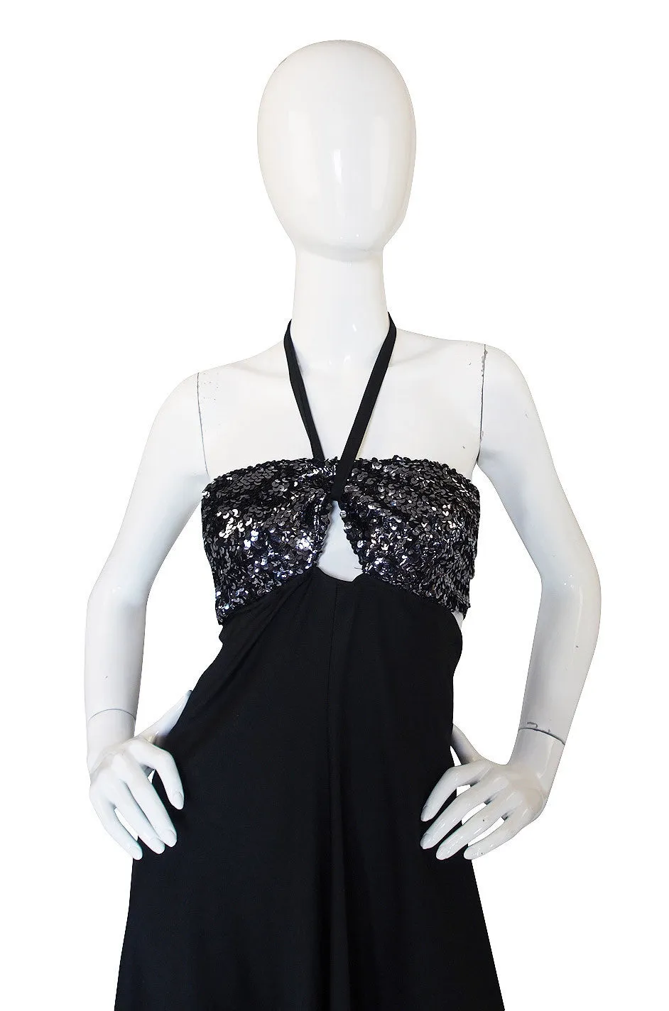 1970s Pierre Balmain Sequin Jersey Dress