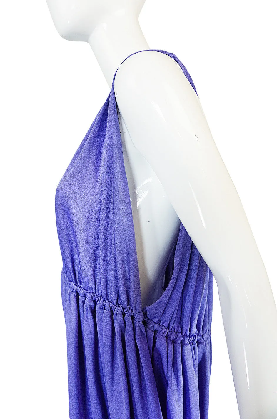1970s Rare Halston IV Lavender Jersey Jumpsuit & Cape