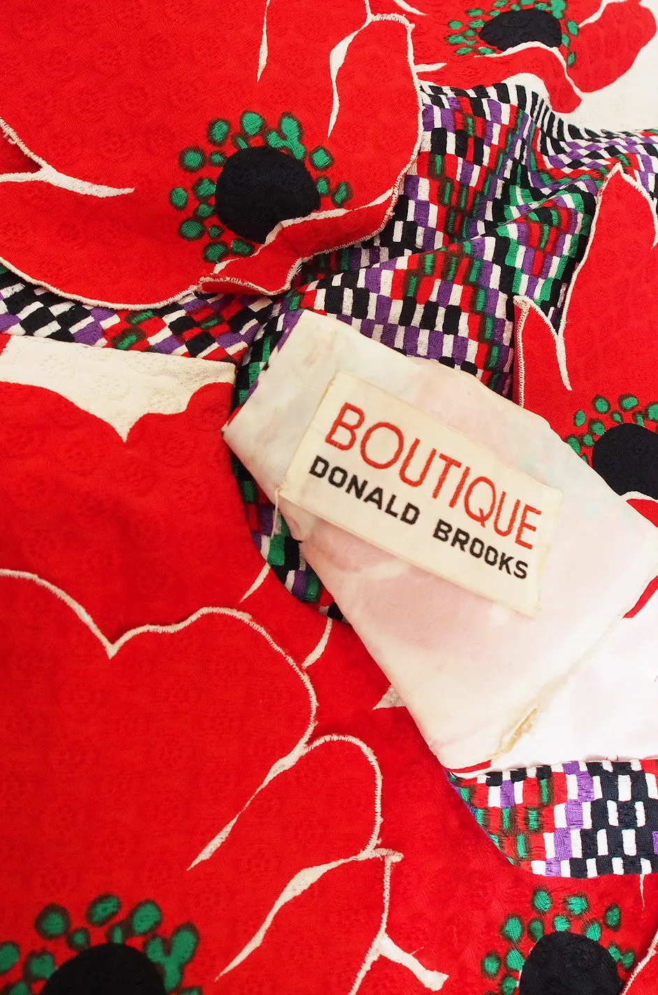 1971 Donald Brooks Poppy Skirt & Bib Set