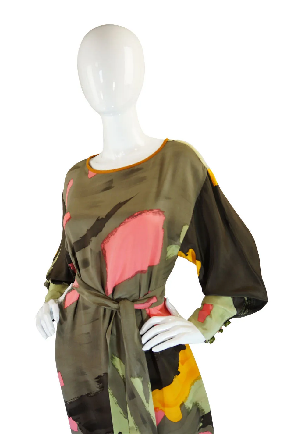 1980s Michaele Vollbracht Silk Caftan
